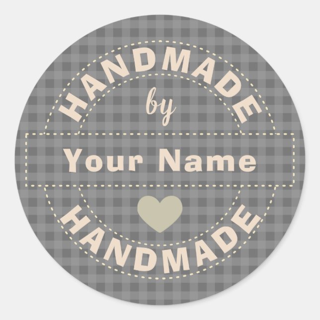 Handmade Classic Round Sticker (Front)