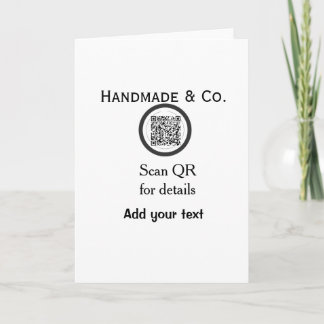 Handmade company business Scan QR details name dat Card