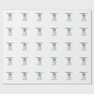 Handmade company business Scan QR details name dat Wrapping Paper