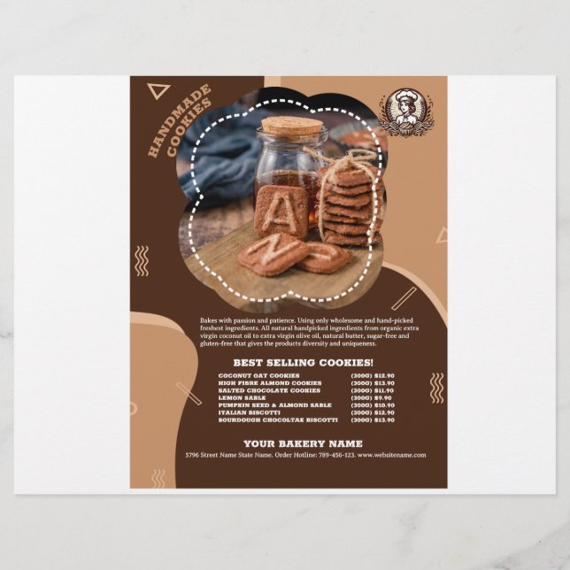 Handmade Cookies Menu Promotion Flyer (Back)