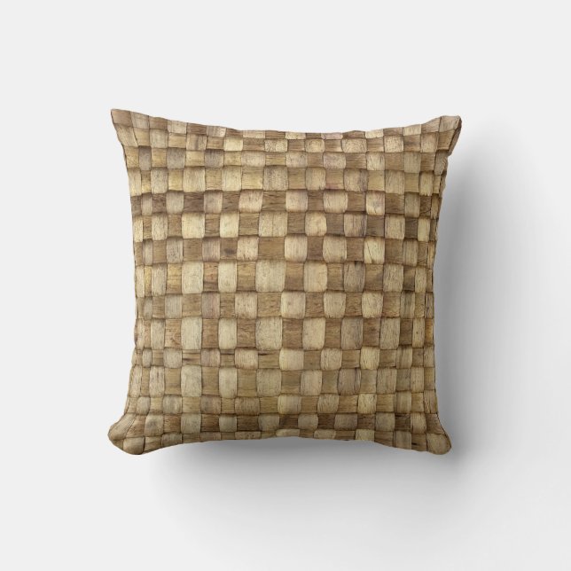 Handmade Craft Basket Seamless Texture Cushion (Front)