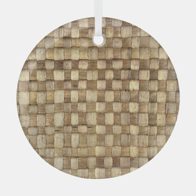 Handmade Craft Basket Seamless Texture Glass Tree Decoration (Front)