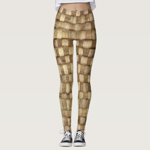 Handmade Craft Basket Seamless Texture Leggings