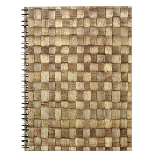 Handmade Craft Basket Seamless Texture Notebook (Front)
