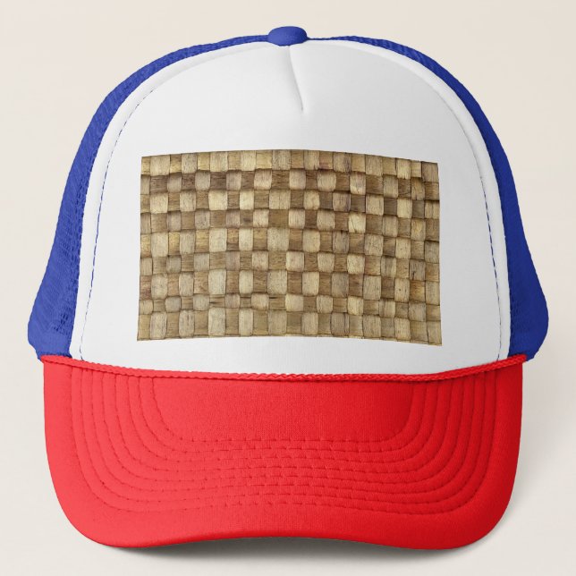 Handmade Craft Basket Seamless Texture Trucker Hat (Front)