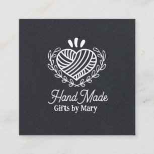 Handmade crafts Black paper rustic calling card