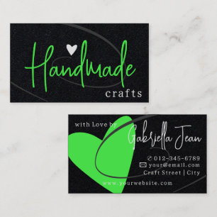 Handmade Crafts Calligraphy Signature Love Heart Business Card