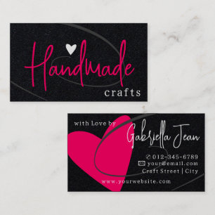Handmade Crafts Calligraphy Signature Love Heart Business Card