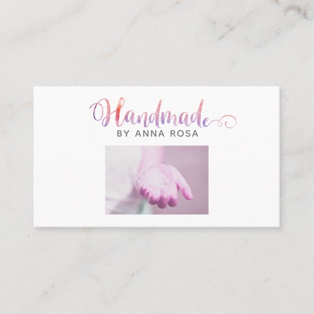 *~* HANDMADE Crafts Hand crafted Soap Bubbles Business Card (Front)