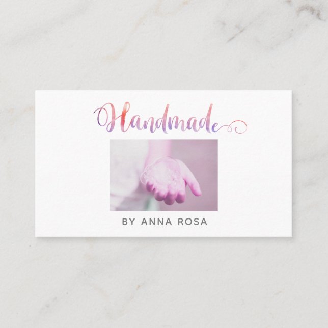 *~* HANDMADE Crafts Hand crafted Soap Business Card (Front)