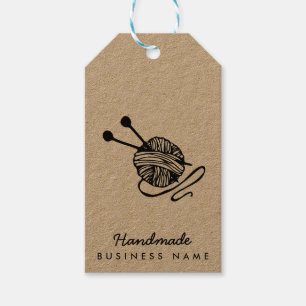 Handmade crafts modern knitting kraft paper rustic gift tags
