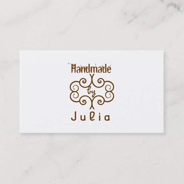 Handmade crafty Business card (Front)