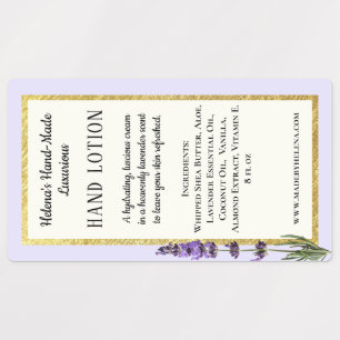 Handmade Cream Ingredient Waterproof Product Label