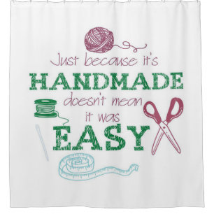 Handmade Crochet Owner Gift  Cute, Lovely Birthday Shower Curtain