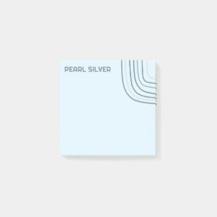 Handmade Curve Lines CUSTOM Monogram Personalised  Post-it Notes