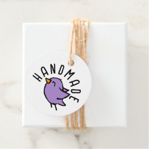 Handmade Cute Doodle Bird Drawing Favour Tags