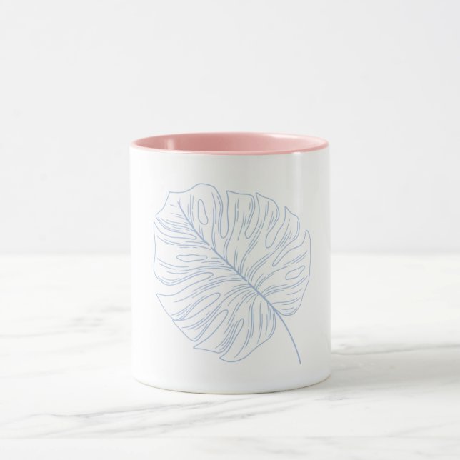 Handmade Design White Mug | Aesthetic Coffee Cup (Center)