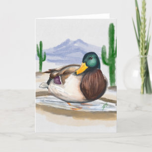 Handmade Duck in puddle (Beatrix Potter Style) Holiday Card