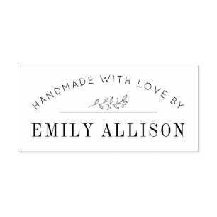 handmade elegant botanical editable self-inking stamp