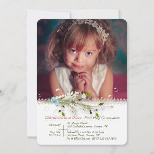 Handmade Embellishment Photo Invitation