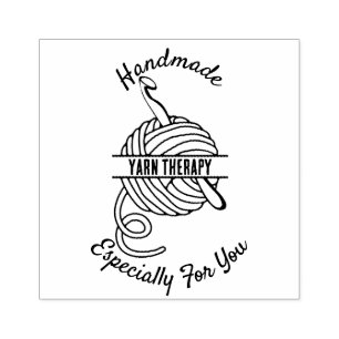 Handmade Especially For You Crochet Personalized Rubber Stamp