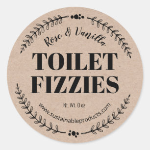 Handmade Fizzy Toilet Cleaning Bomb Labels