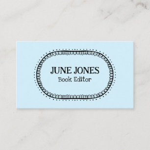Handmade Font Wonky Text Chic Custom Whimsical Business Card
