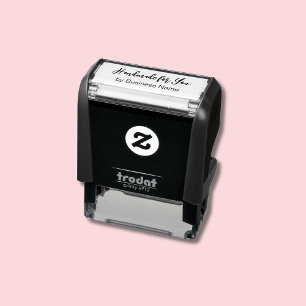 Handmade for You by Business Name Text Template Self-inking Stamp