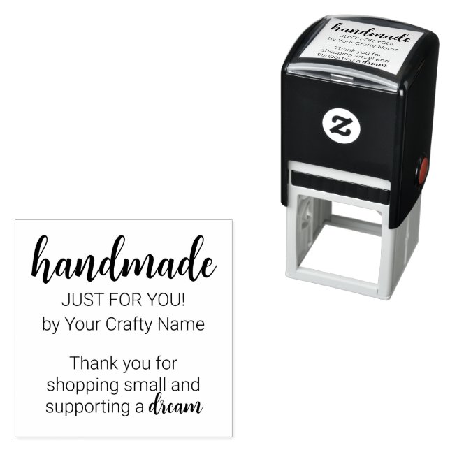Handmade for You by Name Self Inking Rubber Stamp (In Situ)