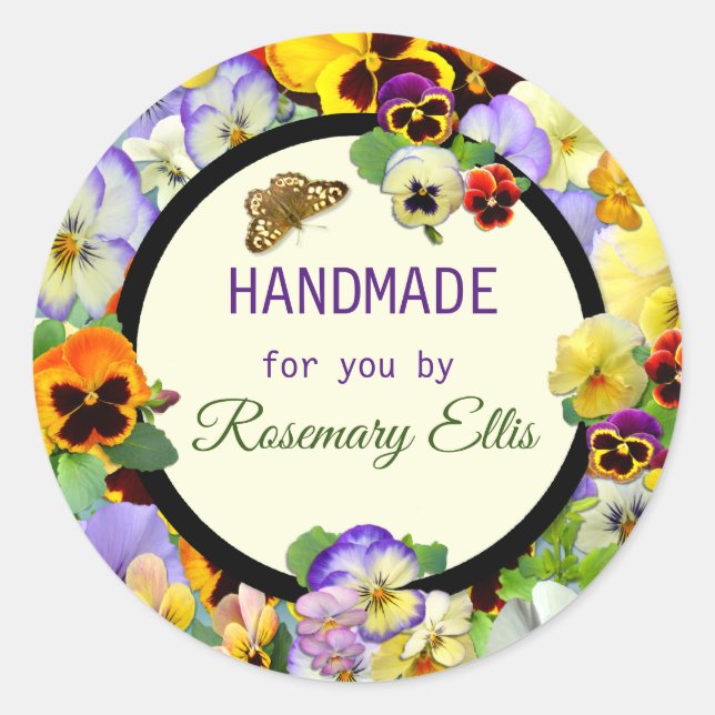 Handmade for You! Classic Round Sticker (Front)