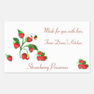 Handmade for You Farmer's Market Strawberry Label