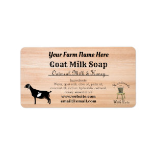 Handmade Goat Milk Soap Label - Nubian Dairy Goats