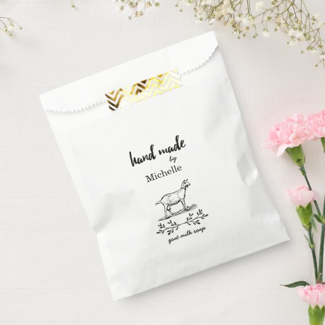Handmade Goat Milk Soap Personalised Monogram Favour Bags (Sealed)
