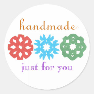 "Handmade" holiday gift label