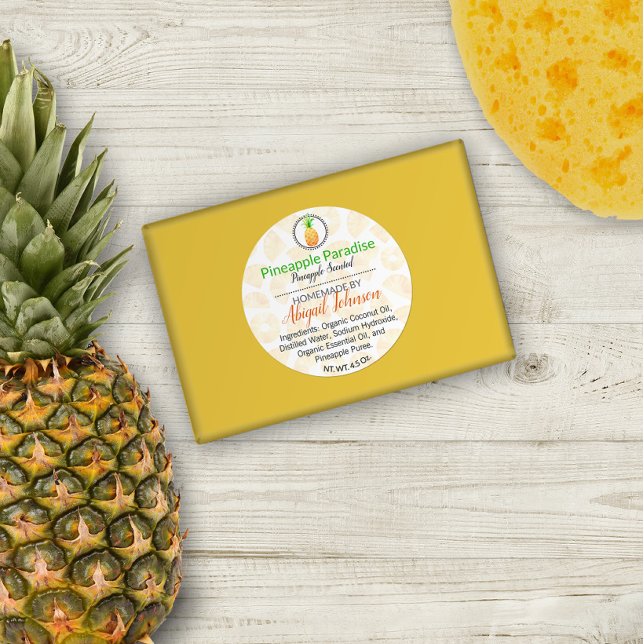 Handmade Homemade Bath & Body Pineapple Stickers (Creator Uploaded)