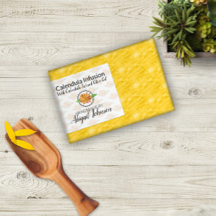 Handmade Homemade Calendula Soap Scrub Label