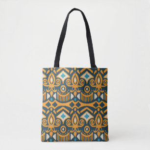 Handmade Ikat: ethnic fabric pattern Tote Bag