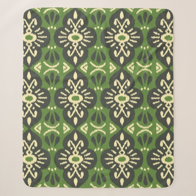 Handmade Ikat fabric. Ethnic seamless pattern. Asi Sherpa Blanket (Front)