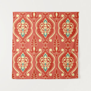 Handmade Ikat fabric. Ethnic seamless pattern. Asi Tapestry