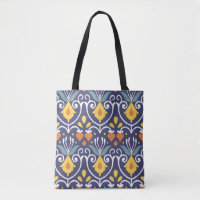 Handmade Ikat fabric. Ethnic seamless pattern. Asi
