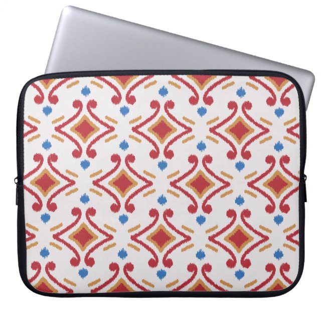 Handmade Ikat fabric, ethnic seamless pattern. Laptop Sleeve (Front)
