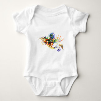 Handmade Ink Drawing of Lord Krishna Baby Bodysuit