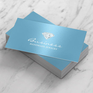 Handmade Jewellery Bright Diamond Modern Blue Business Card