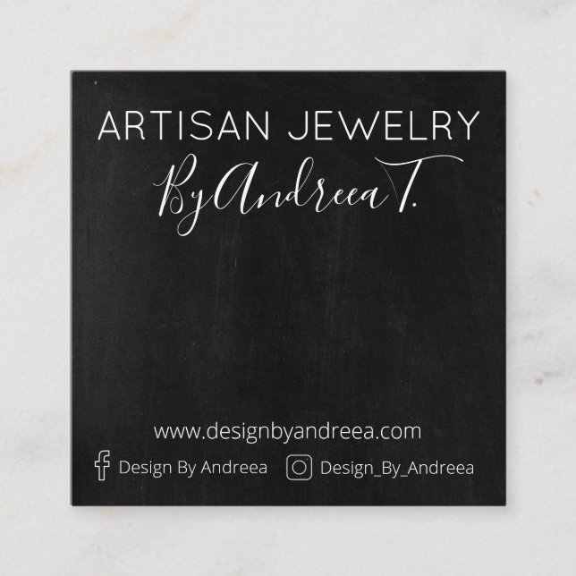 Handmade Jewellery Holder Display Card (Front)