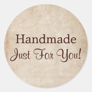 Handmade Just For You Classic Round Sticker