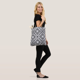 Handmade Knit Fabric Print | Boho Stitch Effect Tote Bag