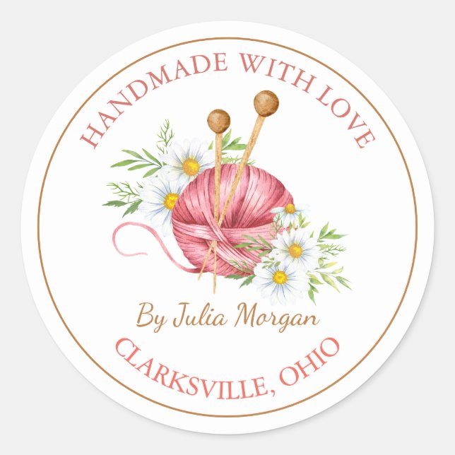 Handmade knit Label (Front)