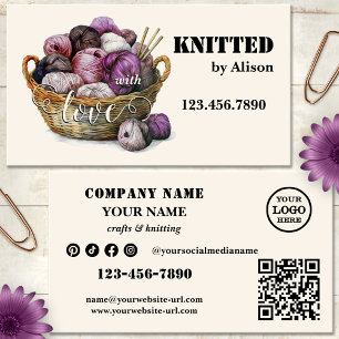 Handmade Knitting Crafts Wool Business Card
