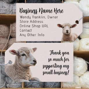 Handmade Knitwear Yarn Shop Thank You Gift Tags