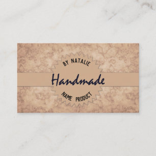 Handmade, Kraft, Kraft paper, vintage Business Card